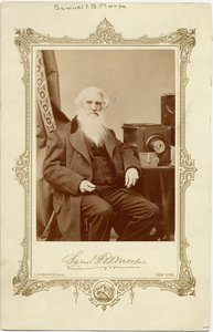 Samuel Finlay Breese Morse (1791-1872), Amerikaanse schilder en uitvinder van de enkelvoudige telegraaf en Morsecode; foto door A Bogardus, New York door American Photographer